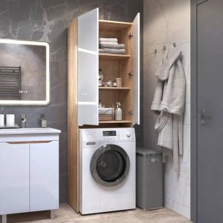 Шкаф над стиральной машиной Vigo Grani 036 поставляется в разобранном виде дуб золотой